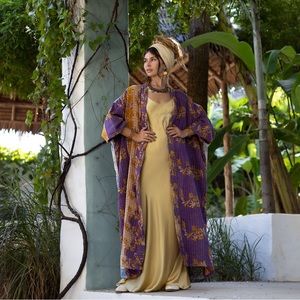 Sakura Reversible Vintage Quilted Duster Kimono Coat| Handmade Plus-size